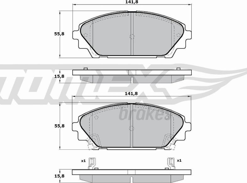 TOMEX brakes TX 17-23 - Kit pastiglie freno, Freno a disco autozon.pro