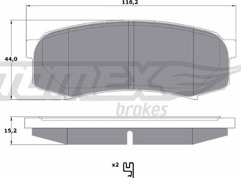 TOMEX brakes TX 17-79 - Kit pastiglie freno, Freno a disco autozon.pro