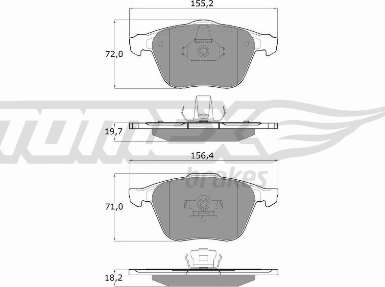 TOMEX brakes TX 17-74 - Kit pastiglie freno, Freno a disco autozon.pro