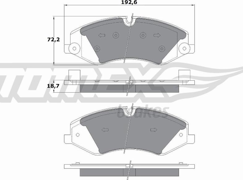 TOMEX brakes TX 17-73 - Kit pastiglie freno, Freno a disco autozon.pro