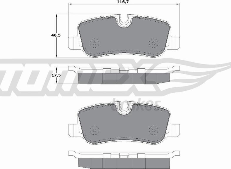 TOMEX brakes TX 17-72 - Kit pastiglie freno, Freno a disco autozon.pro