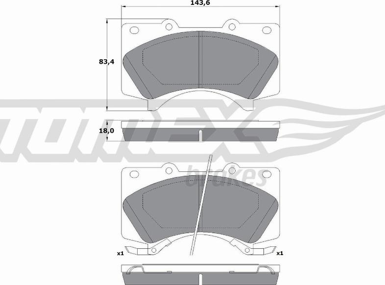 TOMEX brakes TX 17-77 - Kit pastiglie freno, Freno a disco autozon.pro