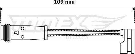 TOMEX brakes TX 30-55 - Contatto segnalazione, Usura past. freno / mat. d'attrito autozon.pro