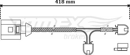 TOMEX brakes TX 30-51 - Contatto segnalazione, Usura past. freno / mat. d'attrito autozon.pro