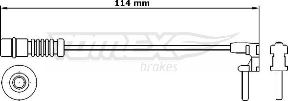 TOMEX brakes TX 30-69 - Contatto segnalazione, Usura past. freno / mat. d'attrito autozon.pro