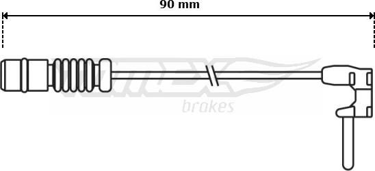 TOMEX brakes TX 30-65 - Contatto segnalazione, Usura past. freno / mat. d'attrito autozon.pro