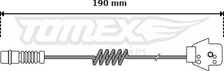 TOMEX brakes TX 30-05 - Contatto segnalazione, Usura past. freno / mat. d'attrito autozon.pro