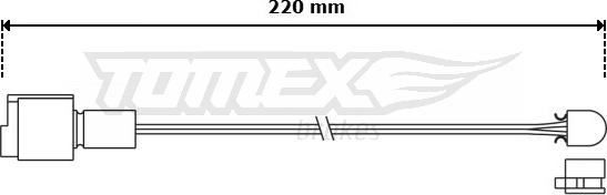 TOMEX brakes TX 30-03 - Contatto segnalazione, Usura past. freno / mat. d'attrito autozon.pro