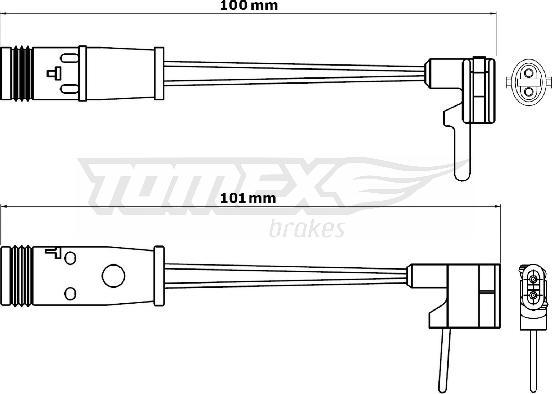 TOMEX brakes TX 30-82 - Contatto segnalazione, Usura past. freno / mat. d'attrito autozon.pro