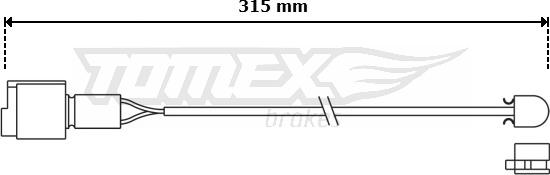 TOMEX brakes TX 30-87 - Contatto segnalazione, Usura past. freno / mat. d'attrito autozon.pro