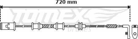 TOMEX brakes TX 30-39 - Contatto segnalazione, Usura past. freno / mat. d'attrito autozon.pro