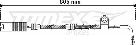 TOMEX brakes TX 30-34 - Contatto segnalazione, Usura past. freno / mat. d'attrito autozon.pro