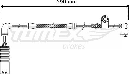 TOMEX brakes TX 30-37 - Contatto segnalazione, Usura past. freno / mat. d'attrito autozon.pro