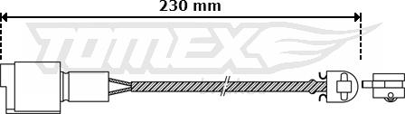 TOMEX brakes TX 30-28 - Contatto segnalazione, Usura past. freno / mat. d'attrito autozon.pro