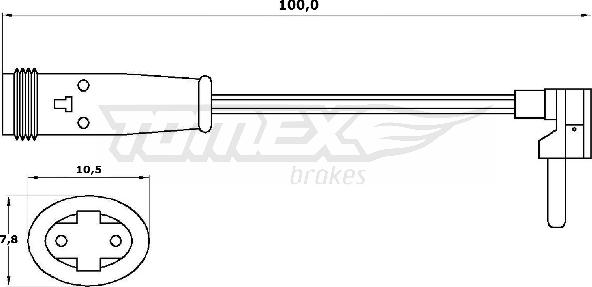 TOMEX brakes TX 30-27 - Contatto segnalazione, Usura past. freno / mat. d'attrito autozon.pro