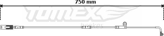 TOMEX brakes TX 30-74 - Contatto segnalazione, Usura past. freno / mat. d'attrito autozon.pro