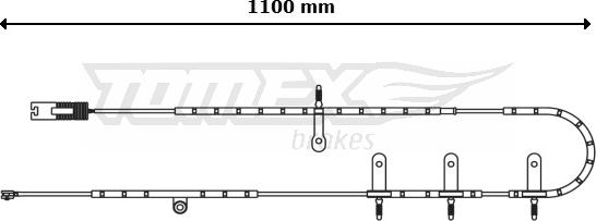 TOMEX brakes TX 30-71 - Contatto segnalazione, Usura past. freno / mat. d'attrito autozon.pro