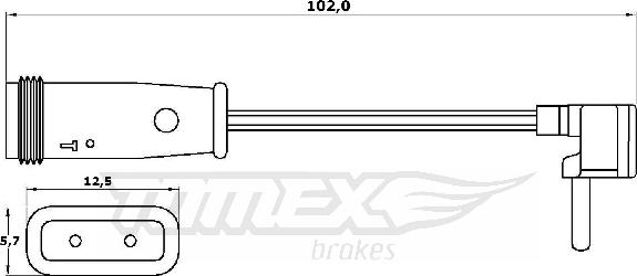 TOMEX brakes TX 30-78 - Contatto segnalazione, Usura past. freno / mat. d'attrito autozon.pro