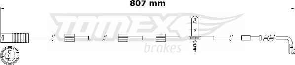 TOMEX brakes TX 31-00 - Contatto segnalazione, Usura past. freno / mat. d'attrito autozon.pro