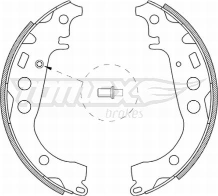 TOMEX brakes TX 21-09 - Kit ganasce freno autozon.pro