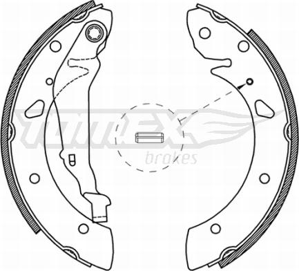 TOMEX brakes TX 21-05 - Kit ganasce freno autozon.pro