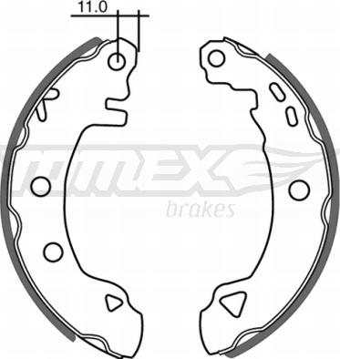 TOMEX brakes TX 21-02 - Kit ganasce freno autozon.pro