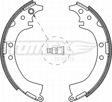 TOMEX brakes TX 21-07 - Kit ganasce freno autozon.pro