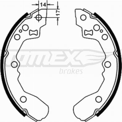 TOMEX brakes TX 21-78 - Kit ganasce freno autozon.pro