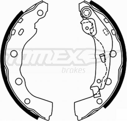 TOMEX brakes TX 22-00 - Kit ganasce freno autozon.pro