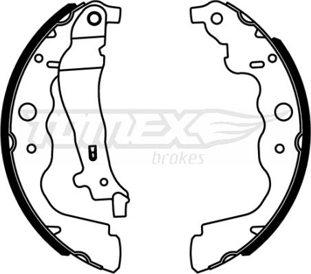 TOMEX brakes TX 22-18 - Kit ganasce freno autozon.pro