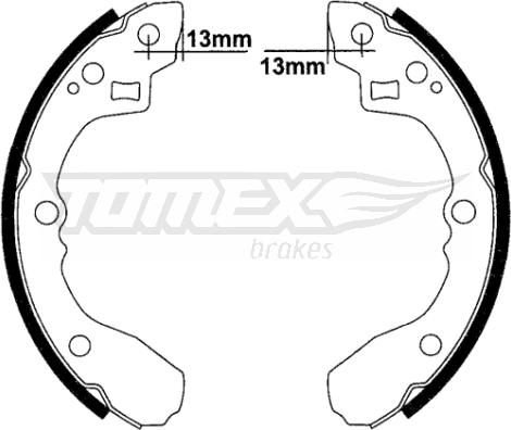 TOMEX brakes TX 22-33 - Kit ganasce freno autozon.pro