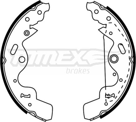 TOMEX brakes TX 22-75 - Kit ganasce freno autozon.pro