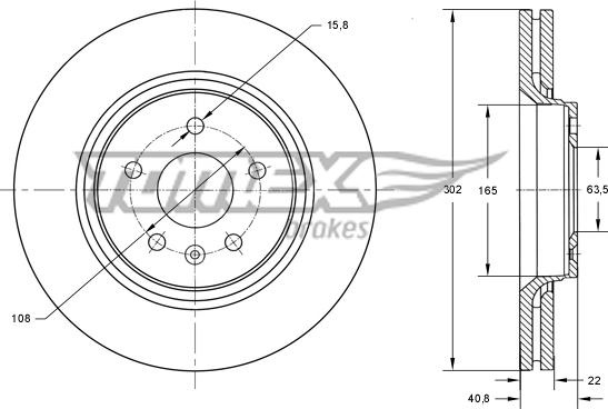 TOMEX brakes TX 74-14 - Discofreno autozon.pro