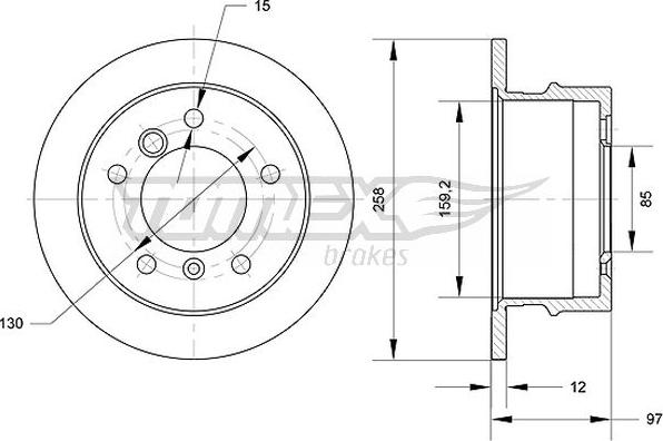 TOMEX brakes TX 70-90 - Discofreno autozon.pro