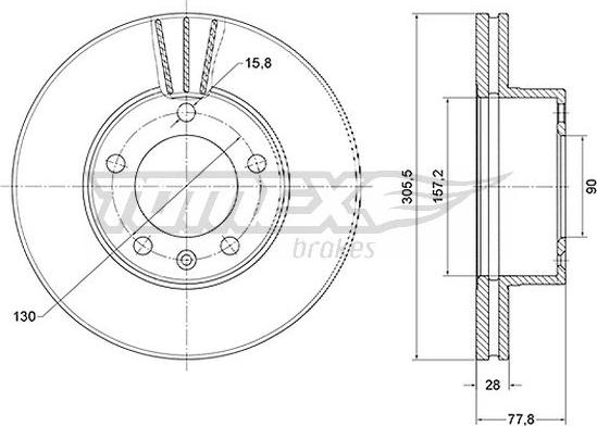 TOMEX brakes TX 70-91 - Discofreno autozon.pro