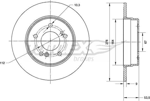 TOMEX brakes TX 70-93 - Discofreno autozon.pro