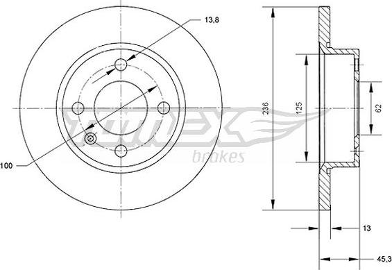 TOMEX brakes TX 70-41 - Discofreno autozon.pro