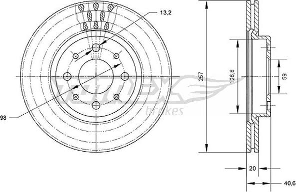 TOMEX brakes TX 70-42 - Discofreno autozon.pro