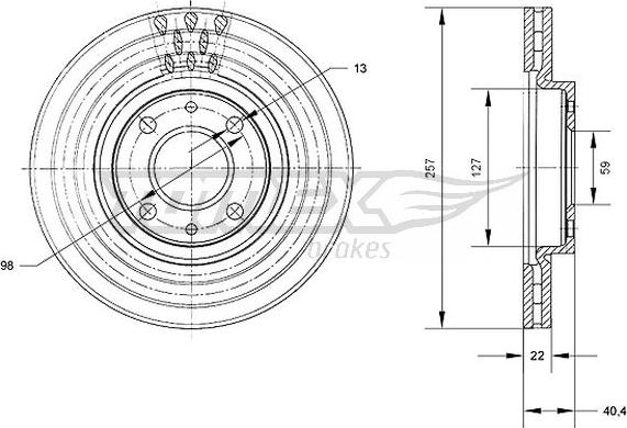 TOMEX brakes TX 70-56 - Discofreno autozon.pro