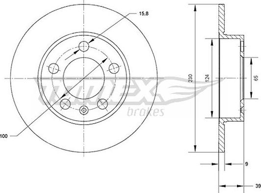 TOMEX brakes TX 70-01 - Discofreno autozon.pro