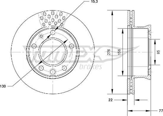 TOMEX brakes TX 70-07 - Discofreno autozon.pro