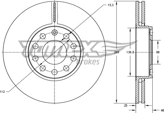 TOMEX brakes TX 70-14 - Discofreno autozon.pro