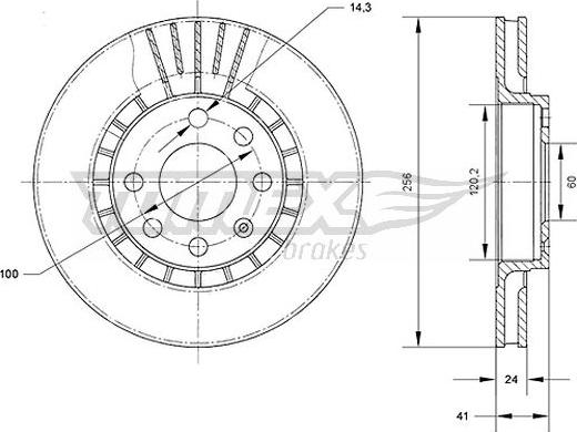 TOMEX brakes TX 70-15 - Discofreno autozon.pro