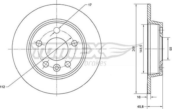 TOMEX brakes TX 70-16 - Discofreno autozon.pro