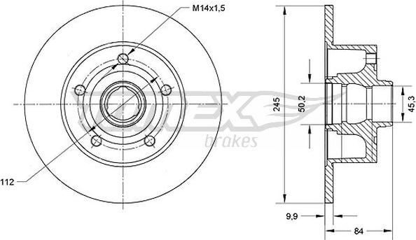 TOMEX brakes TX 70-12 - Discofreno autozon.pro