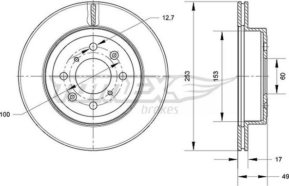 TOMEX brakes TX 70-84 - Discofreno autozon.pro