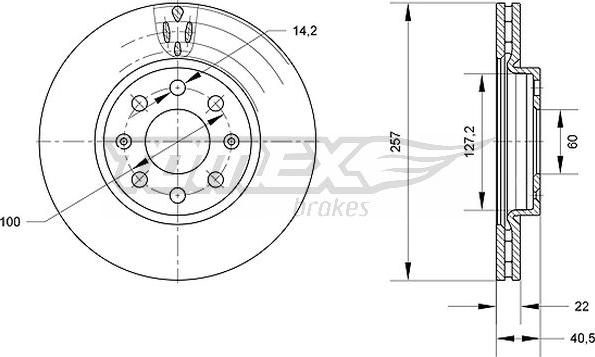 TOMEX brakes TX 70-85 - Discofreno autozon.pro