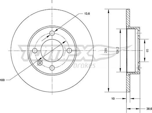 TOMEX brakes TX 70-88 - Discofreno autozon.pro