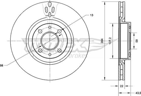 TOMEX brakes TX 70-83 - Discofreno autozon.pro