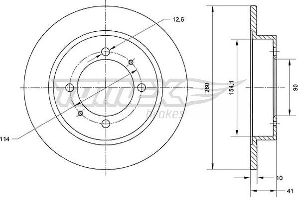 TOMEX brakes TX 70-82 - Discofreno autozon.pro